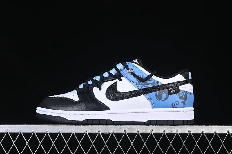 All categories Nk SB Dunk Series Nk SB Dunk Low High-end customized low-top sneakers Nike SB Dunk Low white, black and blue straps low-top casual sneakers DD1391-100